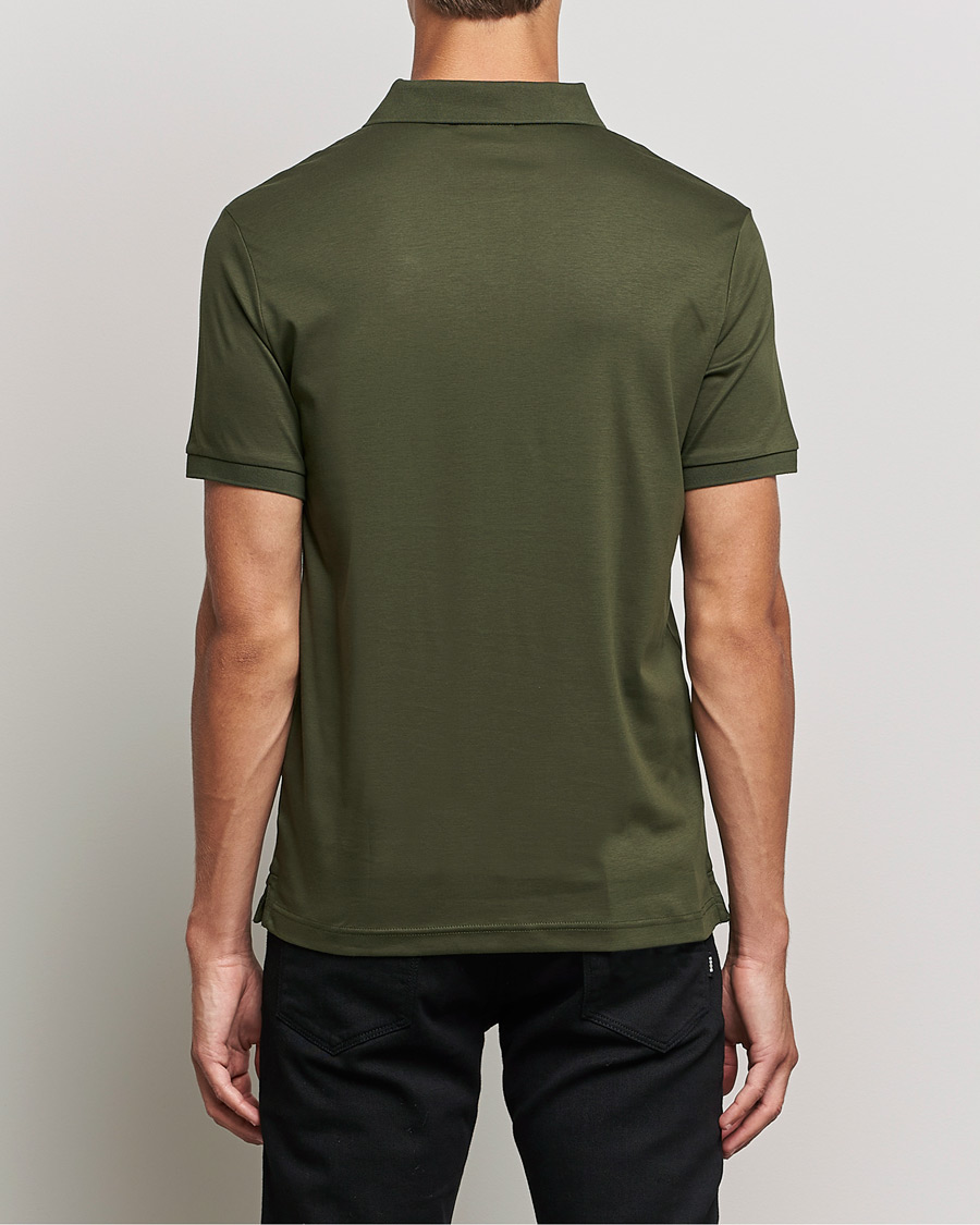 Hombres | Polos | Calvin Klein | Slim Fit Smooth Cotton Polo Dark Olive