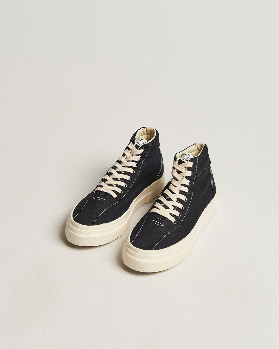 Hombres | Stepney Workers Club Varden High Top Canvas Sneaker Black | Stepney Workers Club | Varden High Top Canvas Sneaker Black