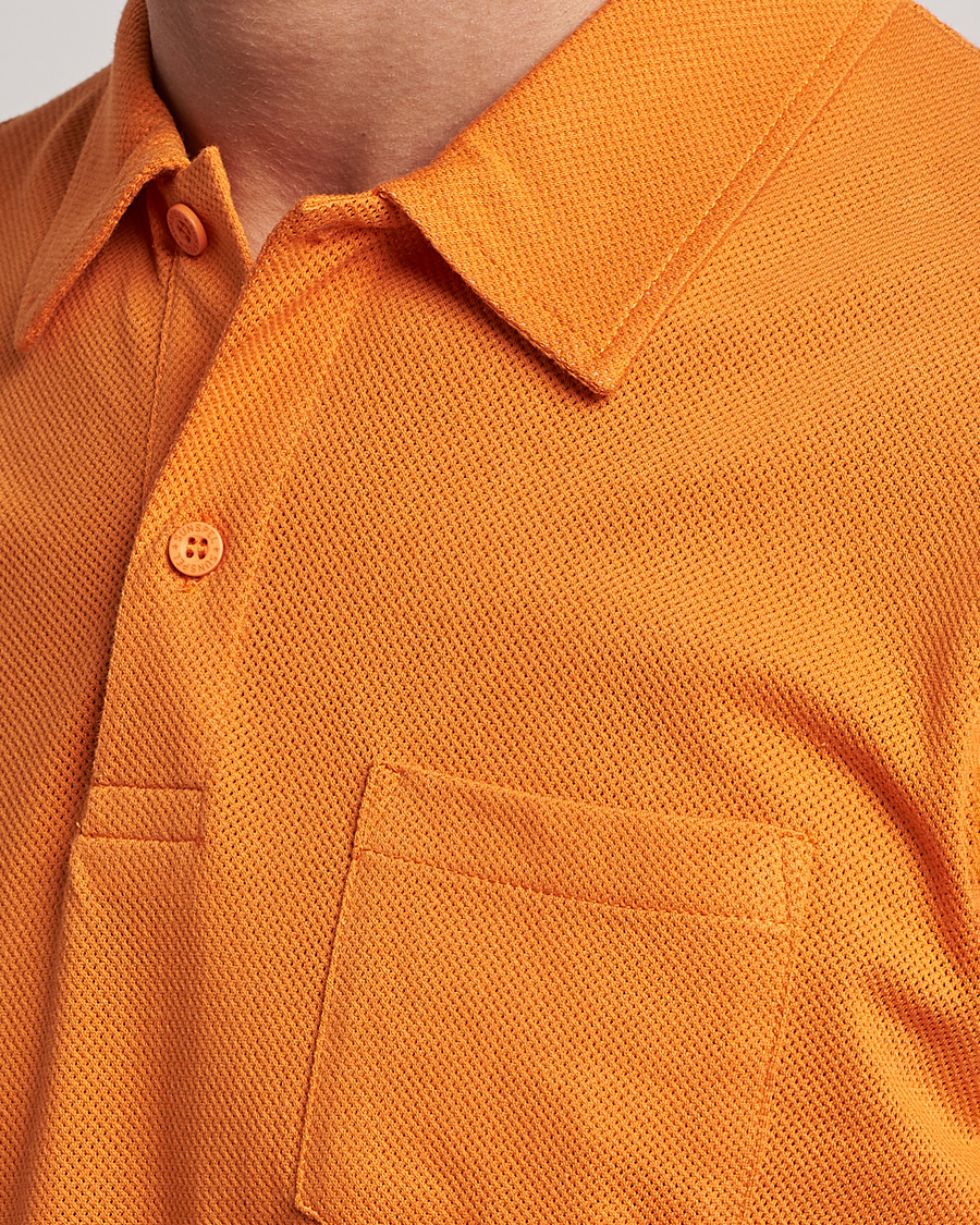 Hombres | Polos | Sunspel | Riviera Polo Shirt Flame Orange