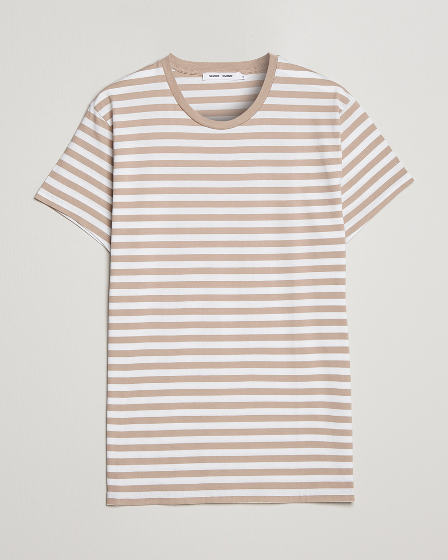 Hombres | Camisetas | Samsøe Samsøe | Samsøe & Samsøe Patrick Crew Neck Tee White Pure Cashmere