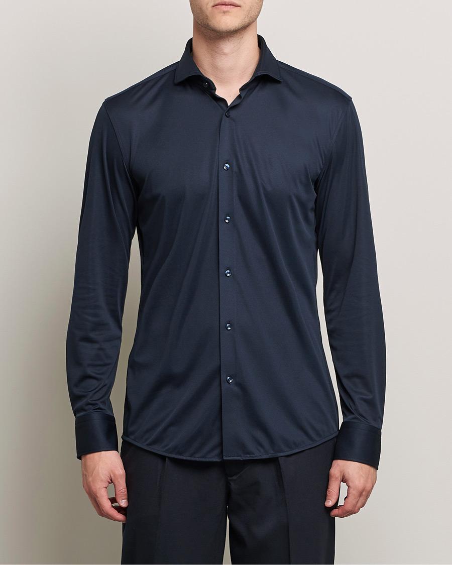 Hombres | Camisas | BOSS BLACK | Hank Performance Stretch Shirt Navy