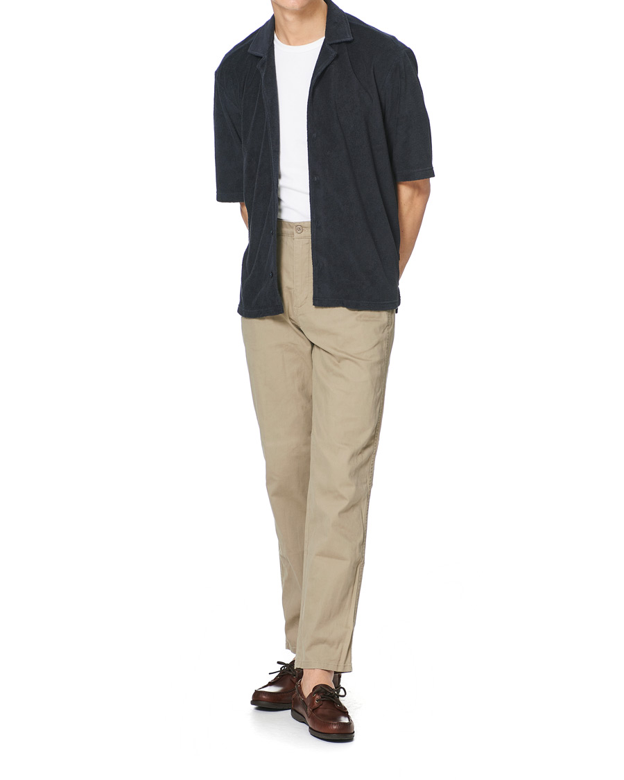 Hombres | Camisas | BOSS BLACK | BOSS Lars Terry Short Sleeve Shirt Dark Blue