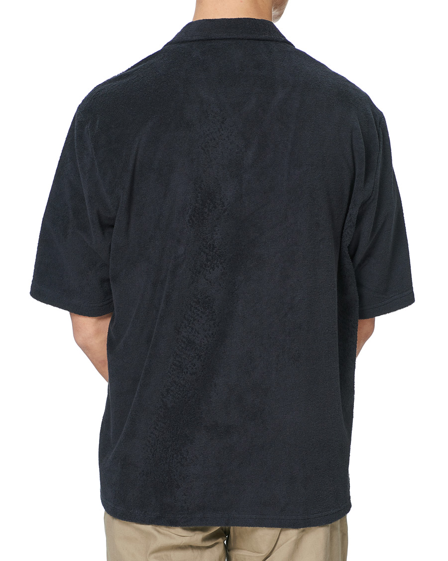 Hombres | Camisas | BOSS BLACK | BOSS Lars Terry Short Sleeve Shirt Dark Blue