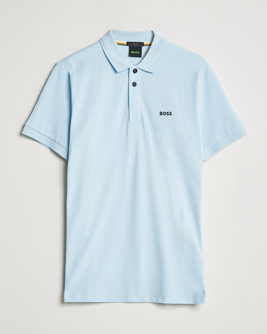 Hombres | Polos | BOSS GREEN | BOSS Athleisure Paule Slim Fit Polo Light Blue