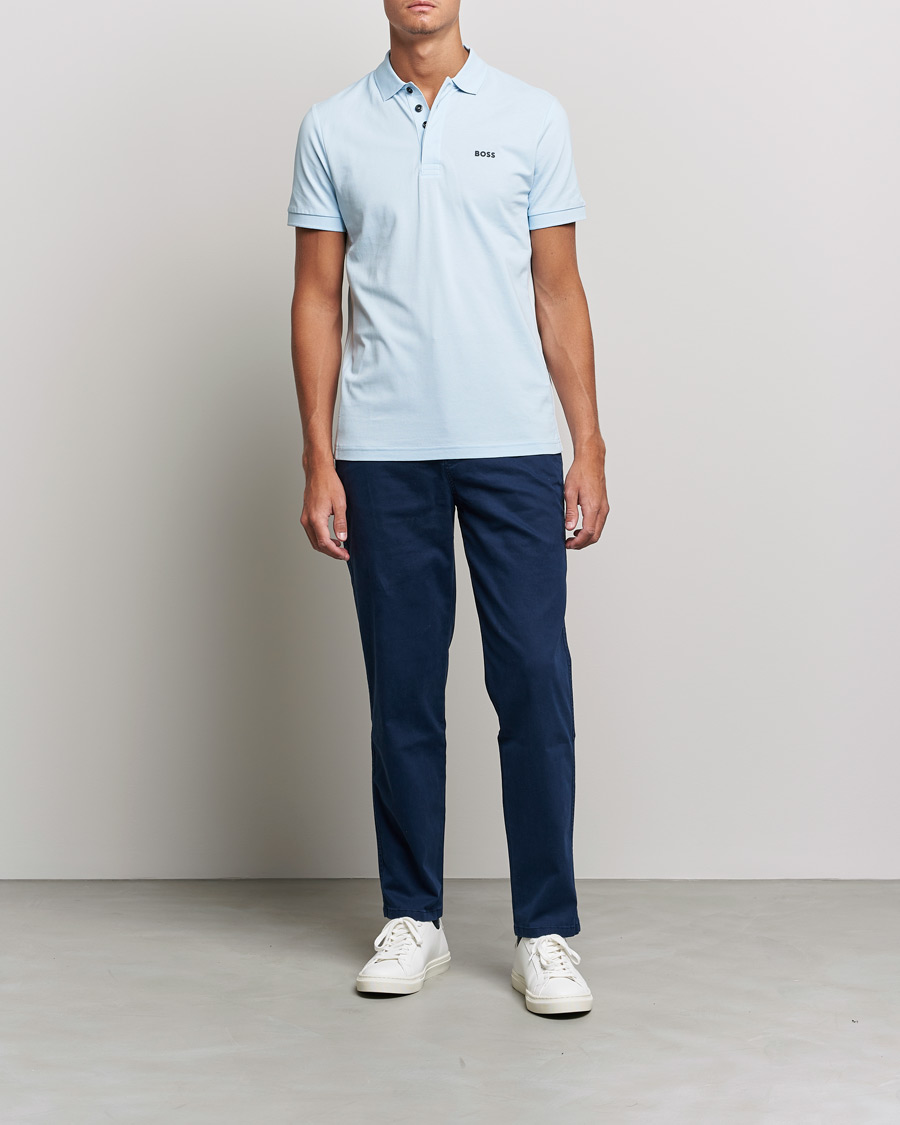 Hombres | Polos | BOSS GREEN | BOSS Athleisure Paule Slim Fit Polo Light Blue