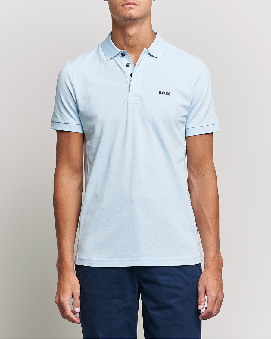 Hombres | Polos | BOSS GREEN | BOSS Athleisure Paule Slim Fit Polo Light Blue