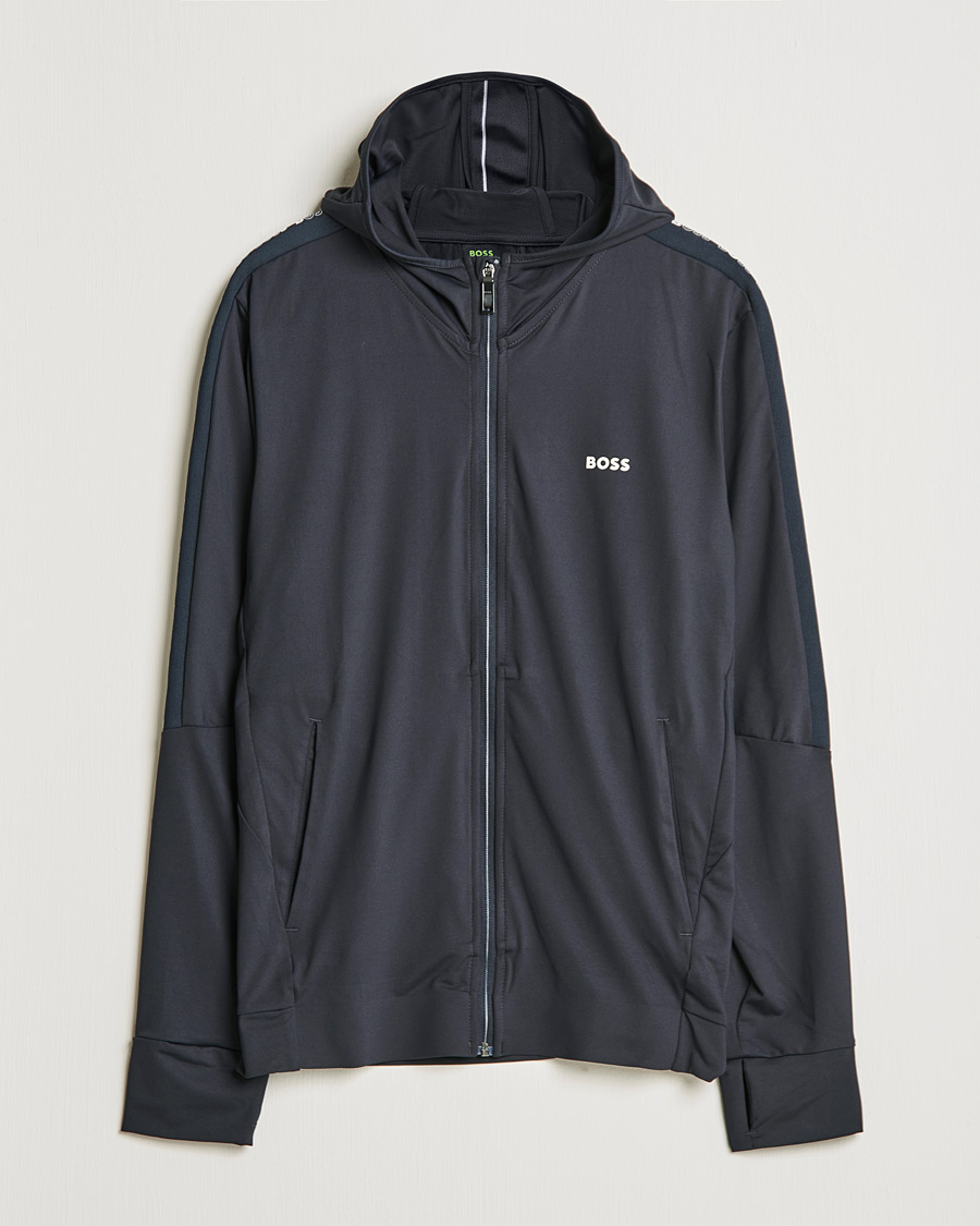 Hombres | Jerséis y prendas de punto | BOSS GREEN | Sicon Gym Full Zip Hoodie Dark Blue