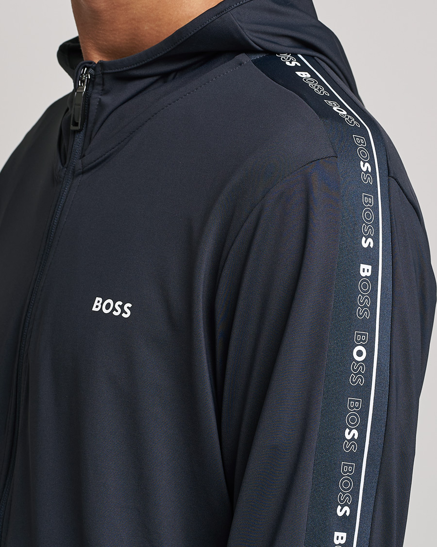 Hombres | Jerséis y prendas de punto | BOSS GREEN | Sicon Gym Full Zip Hoodie Dark Blue