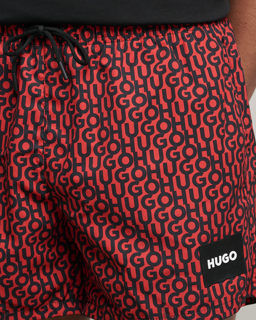 Hombres | Bañadores | HUGO | Jago Monogram Logo Swimshorts Red