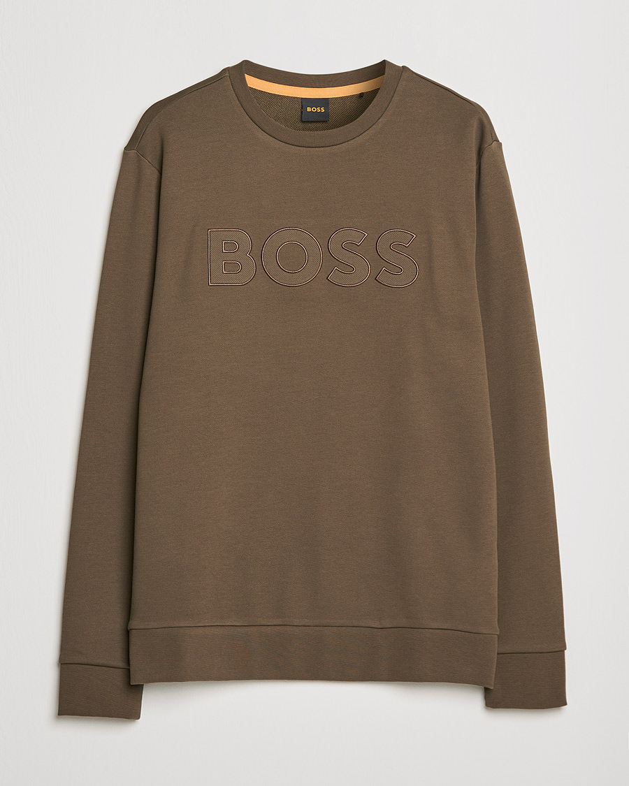 Hombres | Jerséis y prendas de punto | BOSS ORANGE | Welogocrew Sweatshirt Dark Green