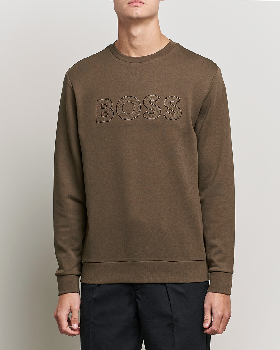 Hombres | Jerséis y prendas de punto | BOSS ORANGE | Welogocrew Sweatshirt Dark Green