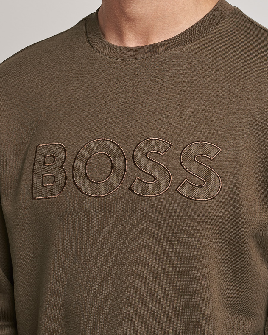 Hombres | Jerséis y prendas de punto | BOSS ORANGE | Welogocrew Sweatshirt Dark Green