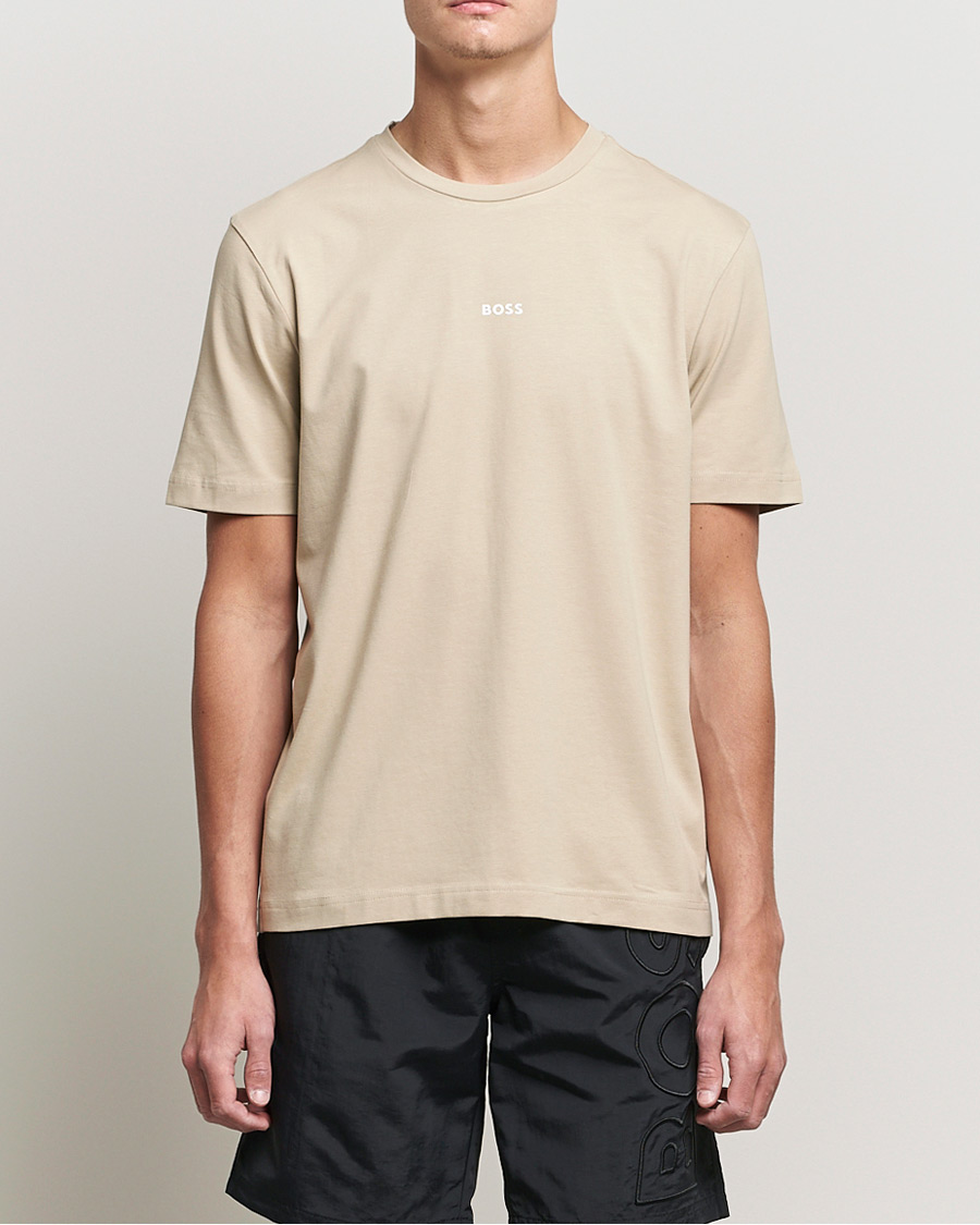 Hombres | Camisetas | BOSS ORANGE | BOSS Casual Tchup Logo Crew Neck Tee Light Beige