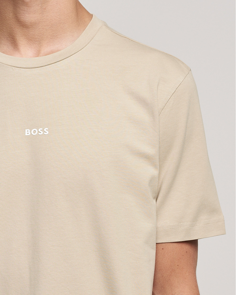 Hombres | Camisetas | BOSS ORANGE | BOSS Casual Tchup Logo Crew Neck Tee Light Beige