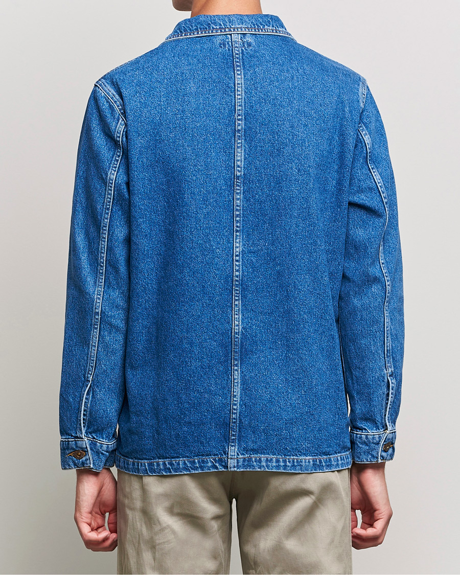 Hombres | Camisas | Nudie Jeans | Barney Worker Denim Overshirt 90s Blue Denim