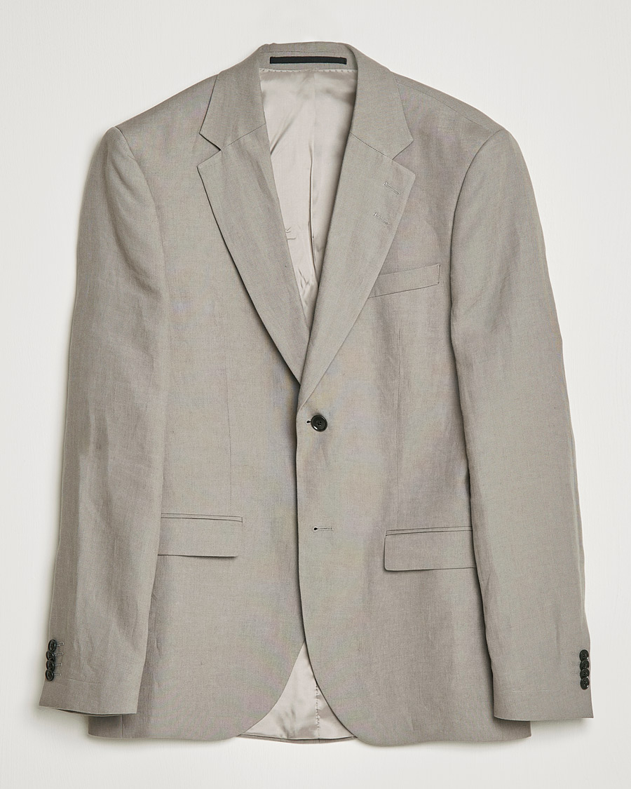 Hombres | Blazers | Tiger of Sweden | Jamonte Linen Blazer Lead Grey