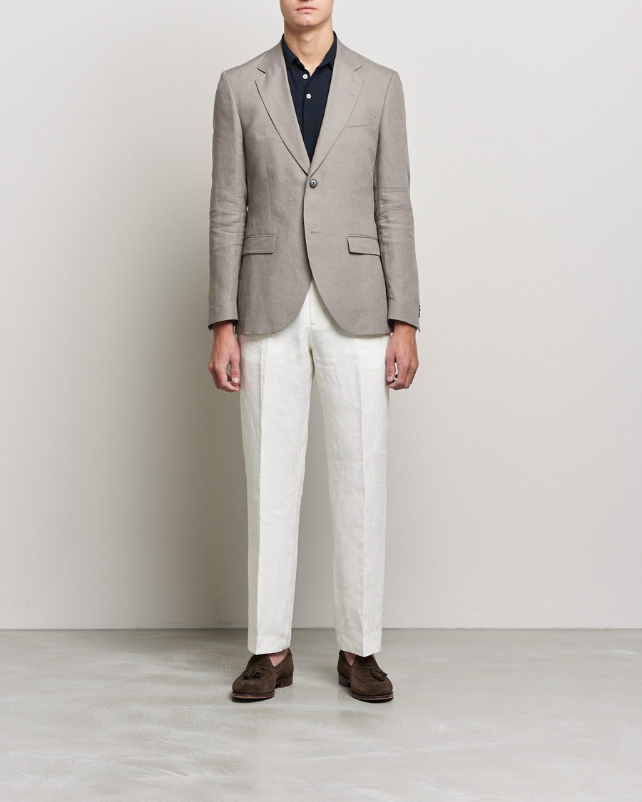 Hombres | Blazers | Tiger of Sweden | Jamonte Linen Blazer Lead Grey