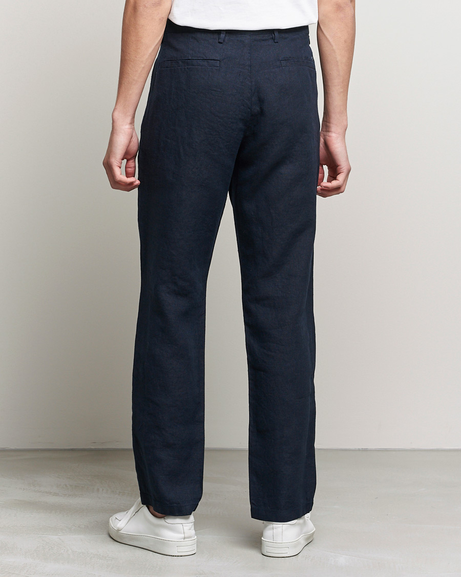 Hombres | Pantalones | NN07 | Karl Linen Trousers Navy