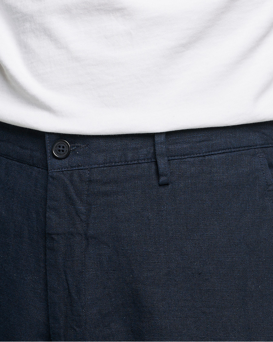 Hombres | Pantalones | NN07 | Karl Linen Trousers Navy