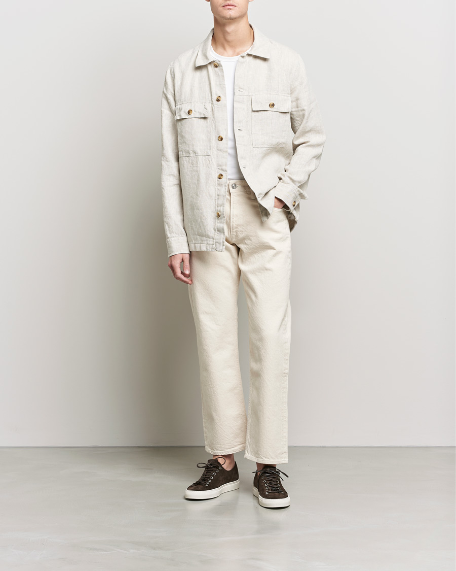 Hombres | Camisas | NN07 | Wilas Linen Overshirt Oat