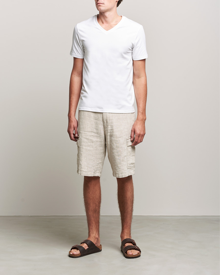 Hombres | Pantalones cortos | NN07 | Arnie Cargo Linen Shorts Oat