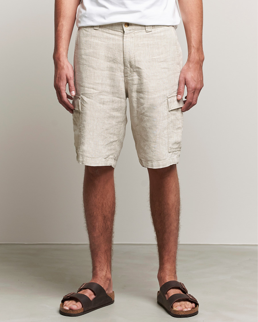 Hombres | Pantalones cortos | NN07 | Arnie Cargo Linen Shorts Oat