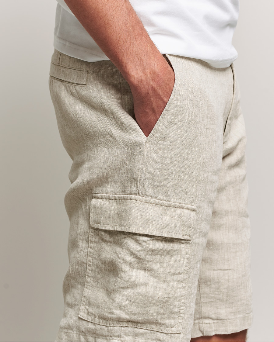 Hombres | Pantalones cortos | NN07 | Arnie Cargo Linen Shorts Oat