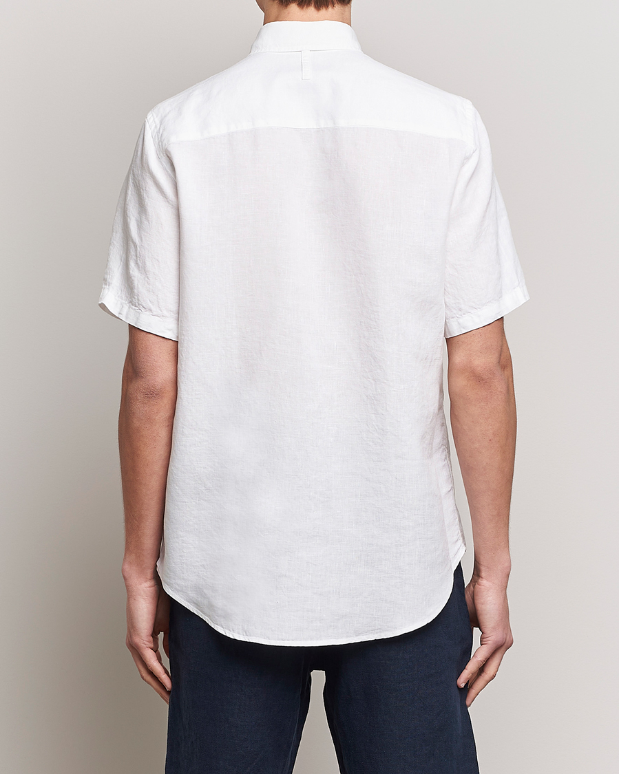 Hombres | Camisas | NN07 | Arne Linen Short Sleeve Shirt White