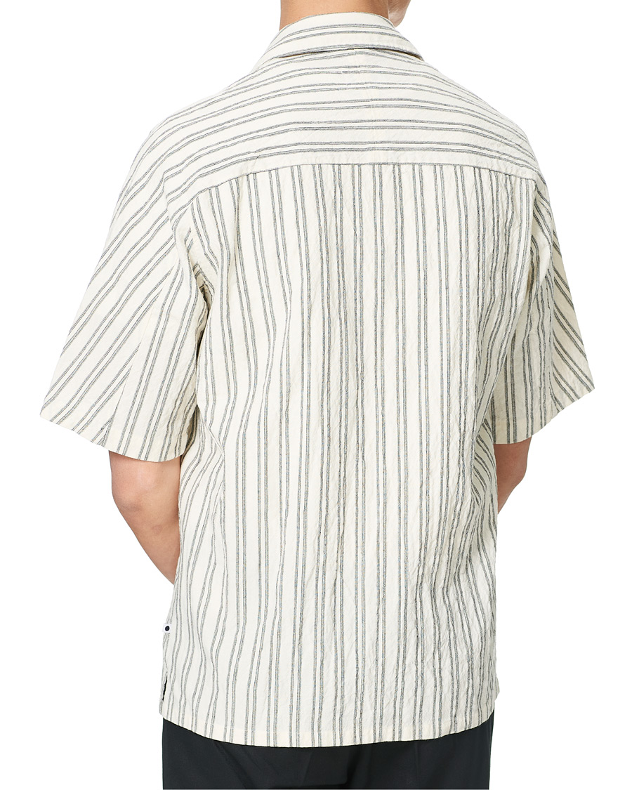 Hombres | Camisas | NN07 | Ole Short Sleeve Striped Shirt White/Black