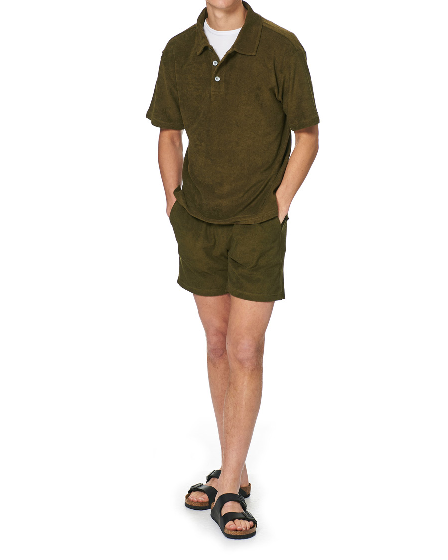 Hombres | Pantalones cortos | NN07 | Cameron Terry Shorts Dark Olive