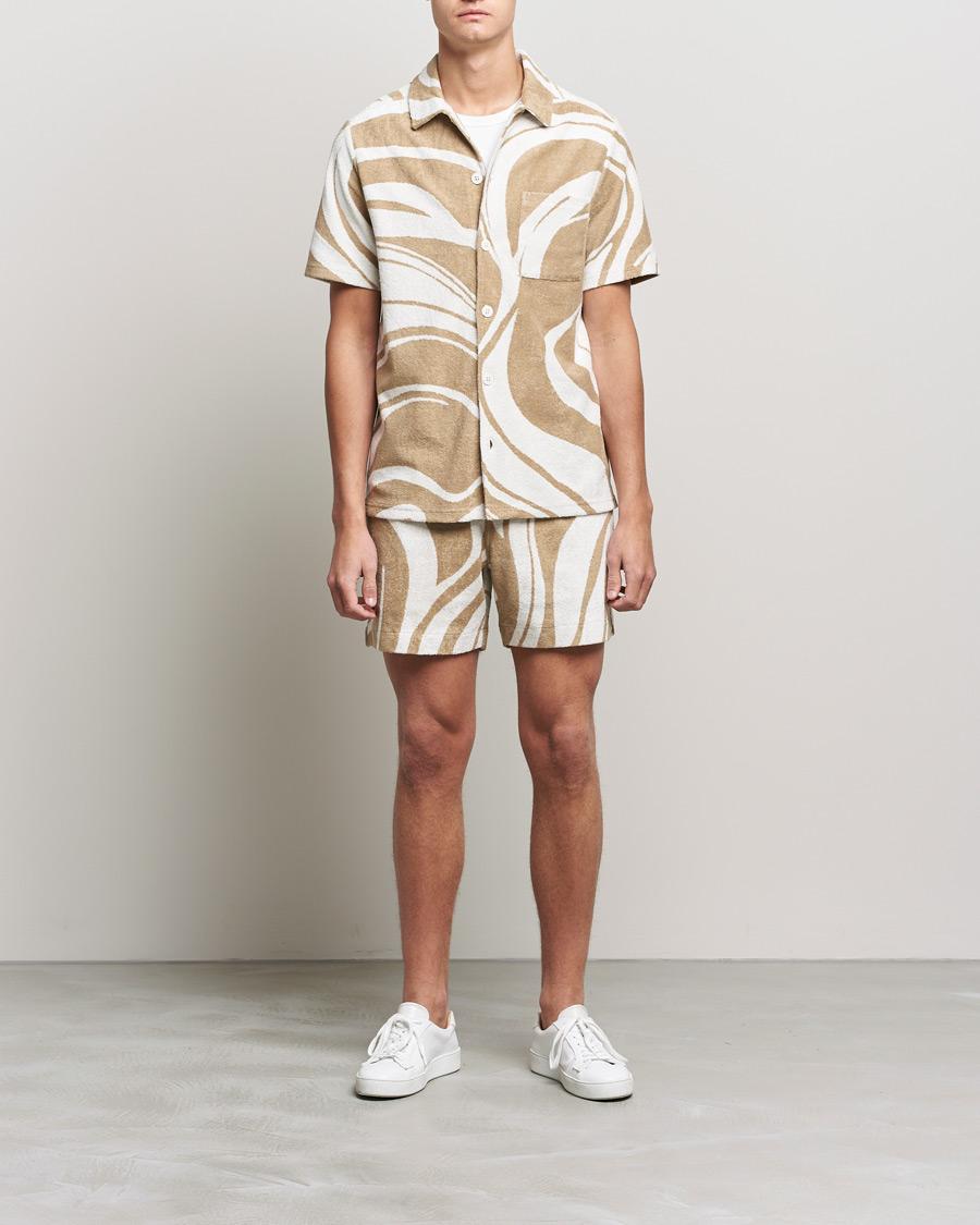 Hombres | Camisas | J.Lindeberg | BillyToweling Jacquard Shirt Safari Beige