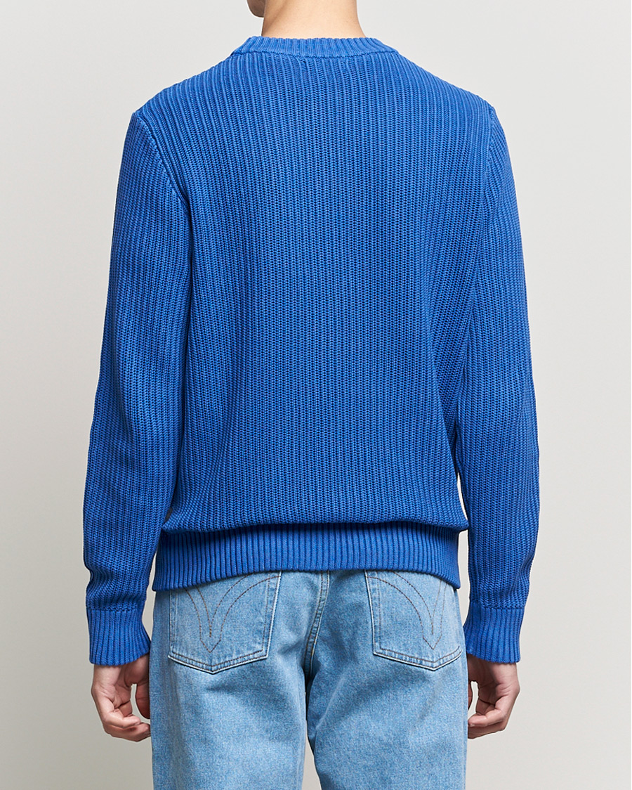 Hombres | Jerséis y prendas de punto | J.Lindeberg | Coy Summer Structure Organic Cotton Sweater Royal Blue