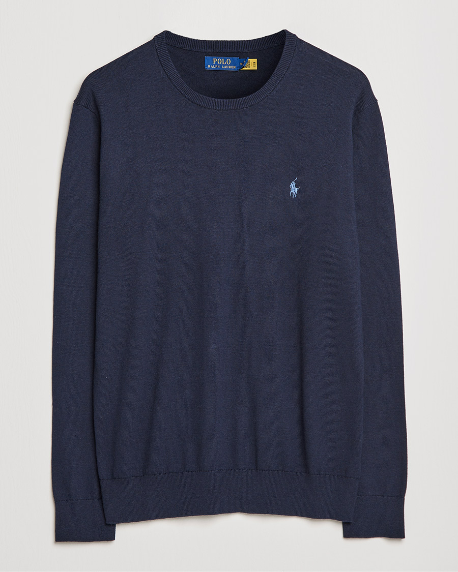 Hombres | Jerséis y prendas de punto | Polo Ralph Lauren | Cotton/Cashmere Crew Neck Pullover Hunter Navy
