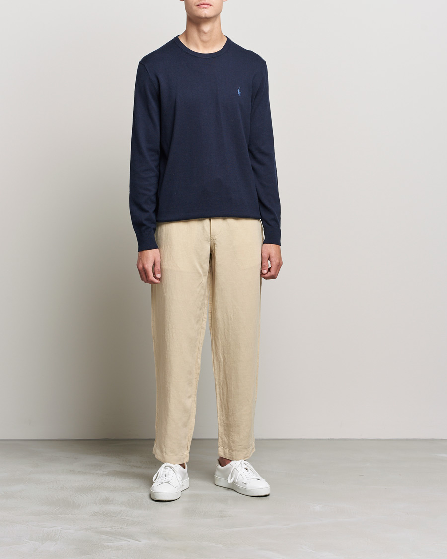 Hombres | Jerséis y prendas de punto | Polo Ralph Lauren | Cotton/Cashmere Crew Neck Pullover Hunter Navy