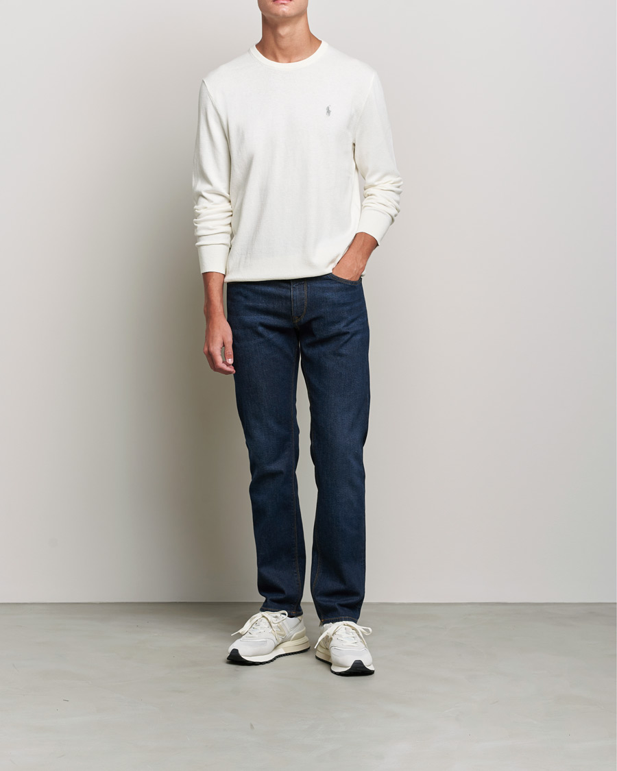 Hombres | Jerséis y prendas de punto | Polo Ralph Lauren | Cotton/Cashmere Crew Neck Pullover Deckwash White