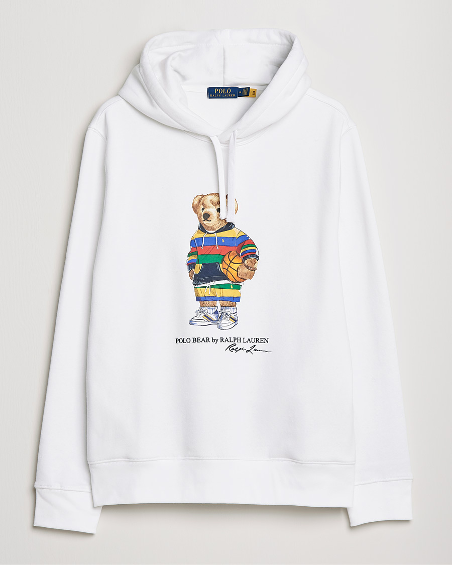 Hombres | Jerséis y prendas de punto | Polo Ralph Lauren | Printed Active Bear Hoodie White