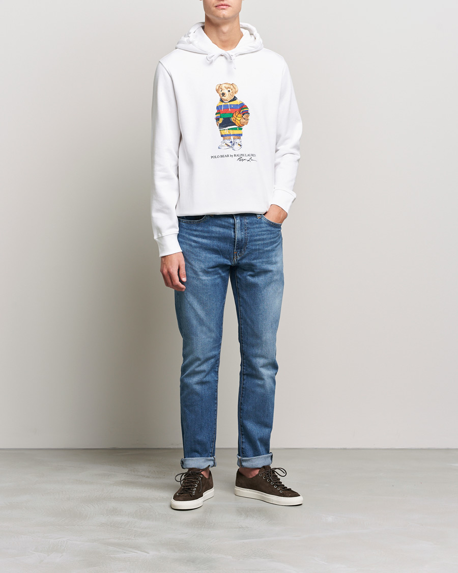 Hombres | Jerséis y prendas de punto | Polo Ralph Lauren | Printed Active Bear Hoodie White