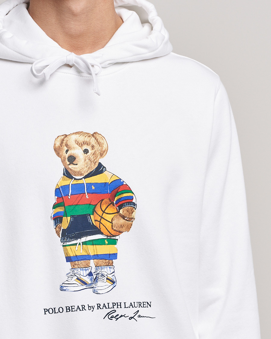 Hombres | Jerséis y prendas de punto | Polo Ralph Lauren | Printed Active Bear Hoodie White