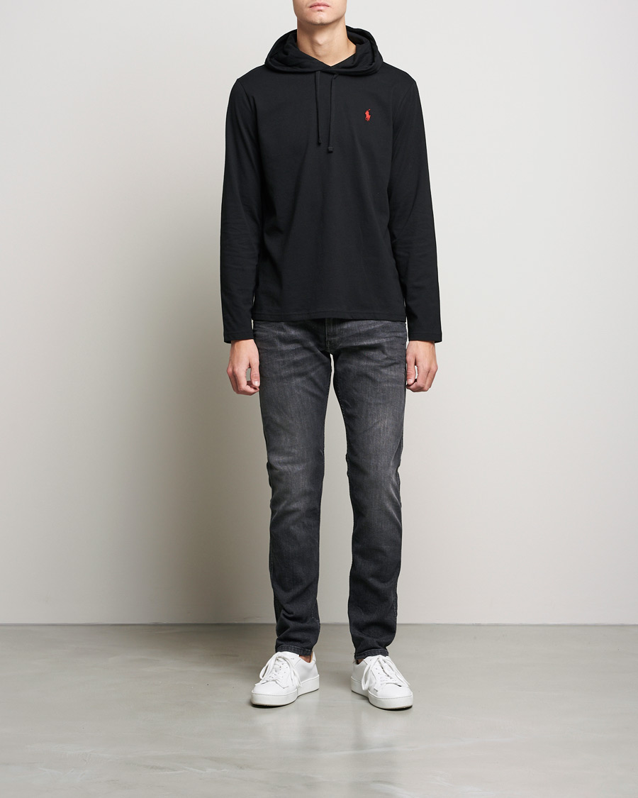 Hombres | Jerséis y prendas de punto | Polo Ralph Lauren | Long Sleeve Hooded T-Shirt Polo Black