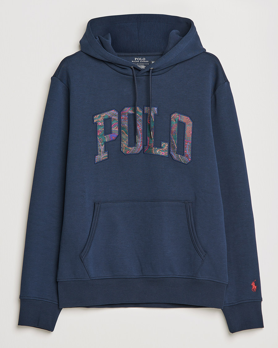 Hombres | Jerséis y prendas de punto | Polo Ralph Lauren | Double Knit Paisley Retro Logo Hoodie Aviator Navy