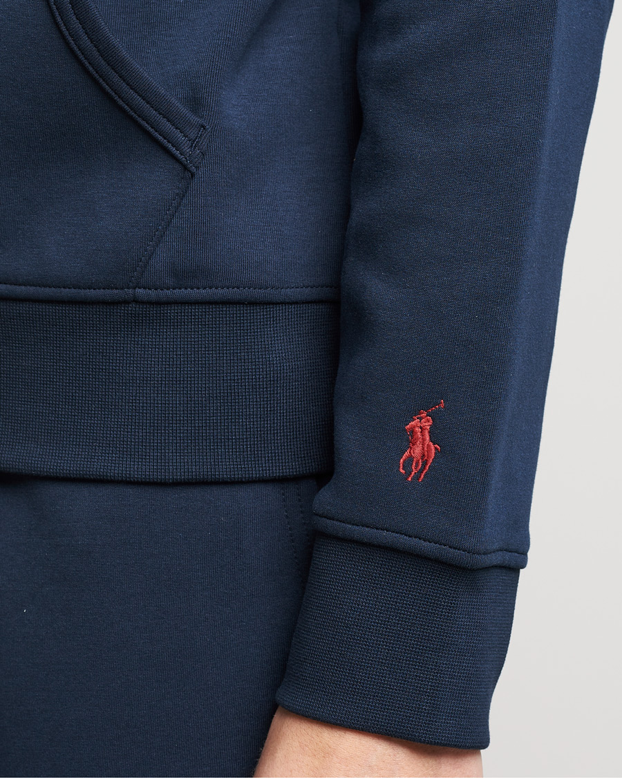 Hombres | Jerséis y prendas de punto | Polo Ralph Lauren | Double Knit Paisley Retro Logo Hoodie Aviator Navy