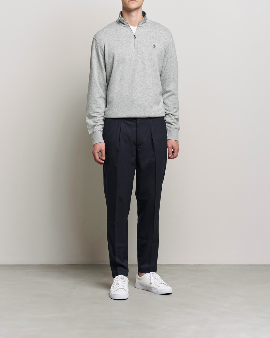 Hombres | Jerséis y prendas de punto | Polo Ralph Lauren | Double Knit Half-Zip Sweater Andover Heather