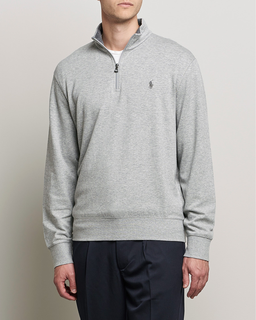 Hombres | Jerséis y prendas de punto | Polo Ralph Lauren | Double Knit Half-Zip Sweater Andover Heather