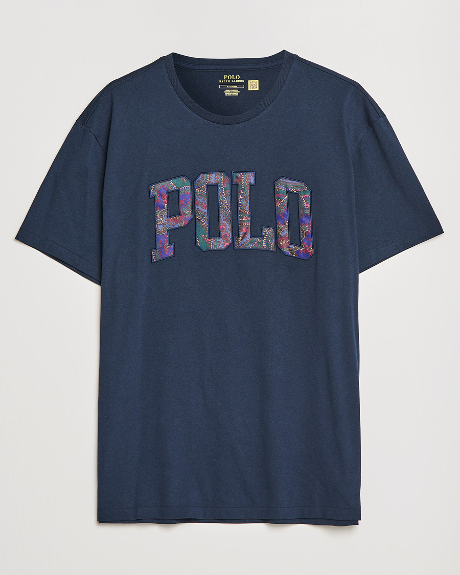 Hombres | Camisetas | Polo Ralph Lauren | Paisley Retro Logo Crew Neck Tee Aviator Navy