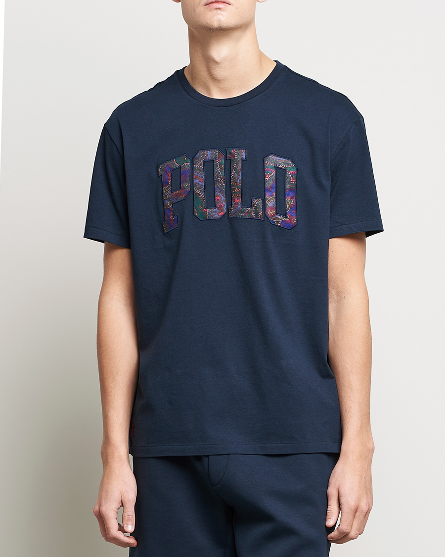 Hombres | Camisetas | Polo Ralph Lauren | Paisley Retro Logo Crew Neck Tee Aviator Navy