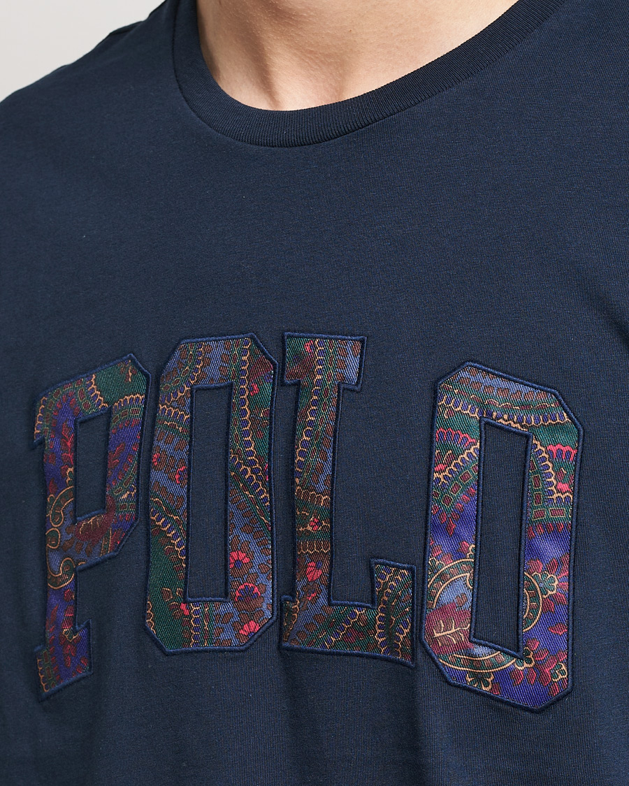 Hombres | Camisetas | Polo Ralph Lauren | Paisley Retro Logo Crew Neck Tee Aviator Navy