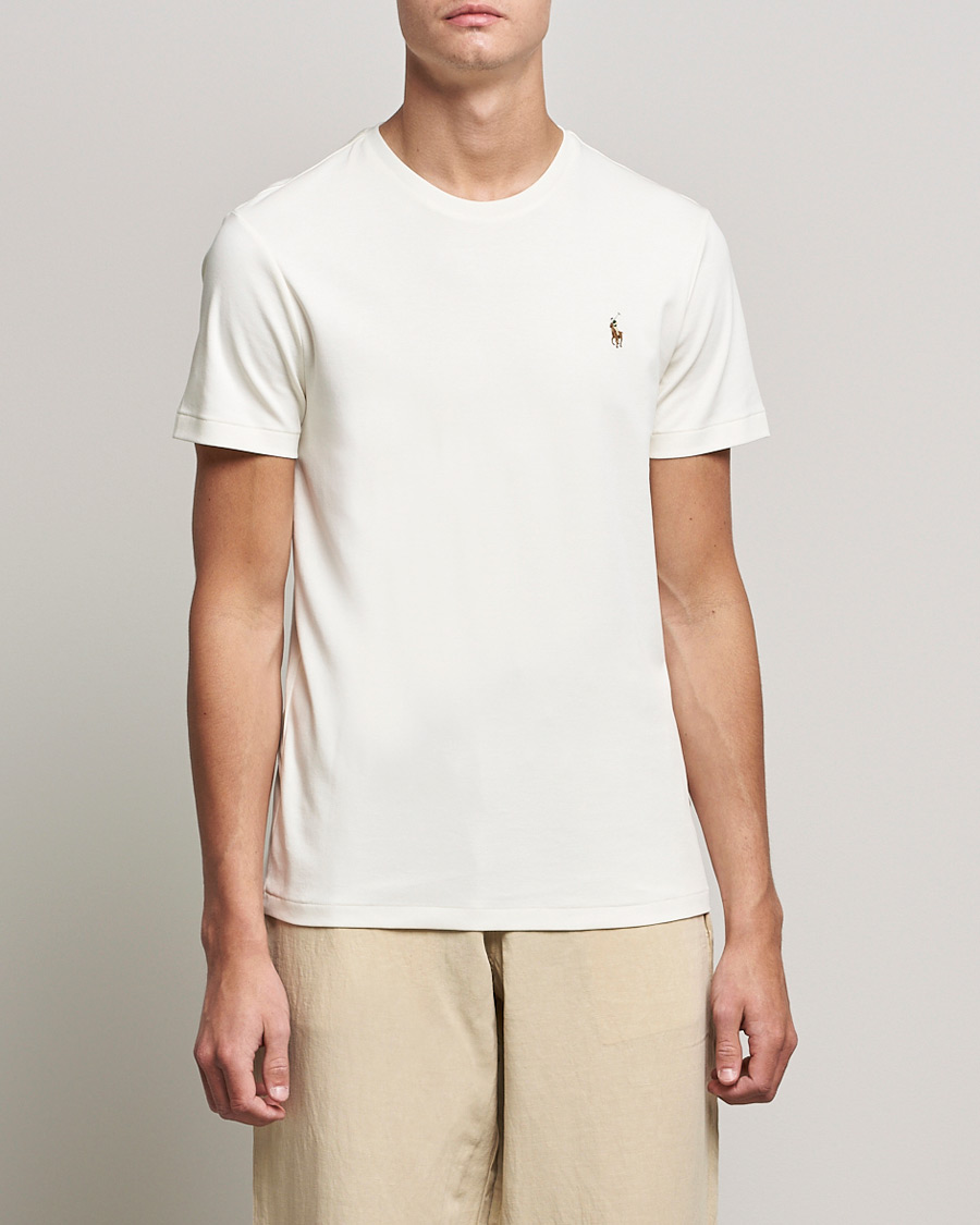 Hombres | Camisetas | Polo Ralph Lauren | Luxury Pima Cotton Crew Neck T-Shirt Clubhouse Cream
