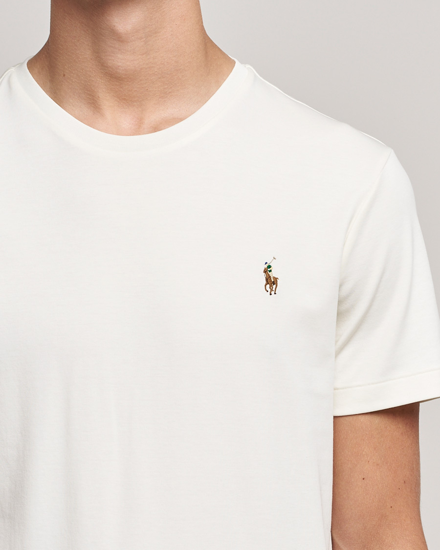Hombres | Camisetas | Polo Ralph Lauren | Luxury Pima Cotton Crew Neck T-Shirt Clubhouse Cream