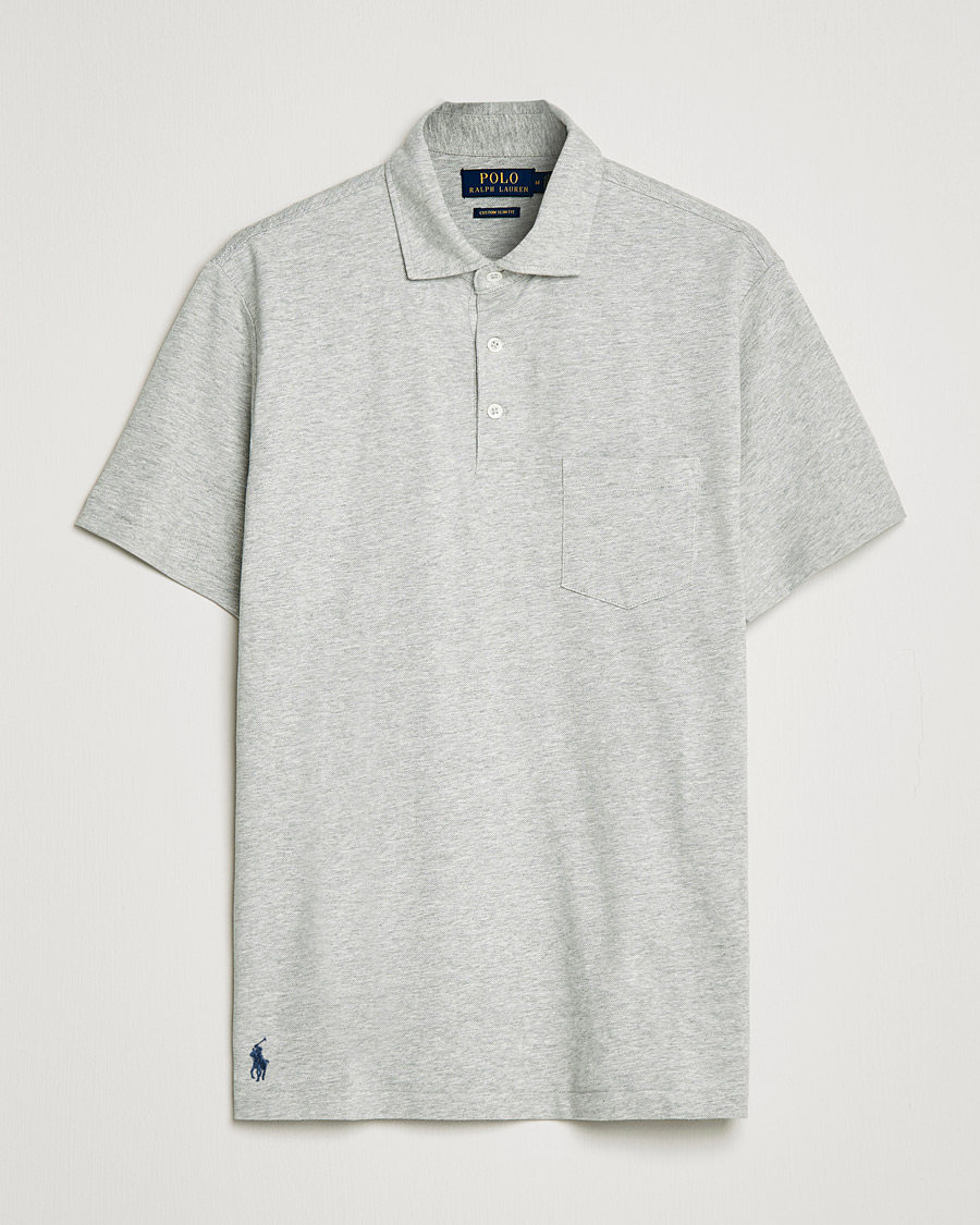 Hombres | Polos | Polo Ralph Lauren | Custom Slim Fit Cotton/Linen Polo Andover Heather