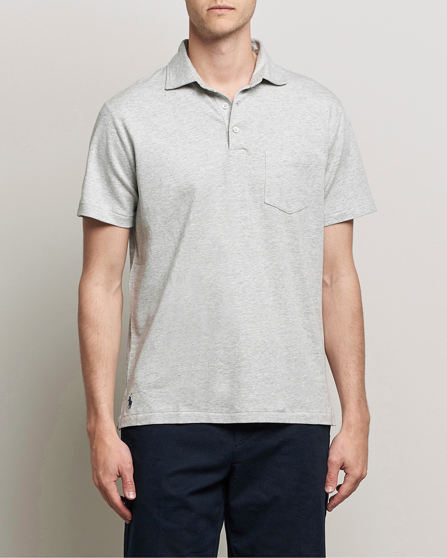 Hombres | Polos | Polo Ralph Lauren | Custom Slim Fit Cotton/Linen Polo Andover Heather